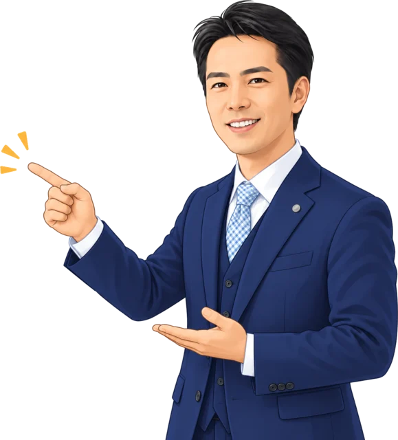 指差しをする代表の大下